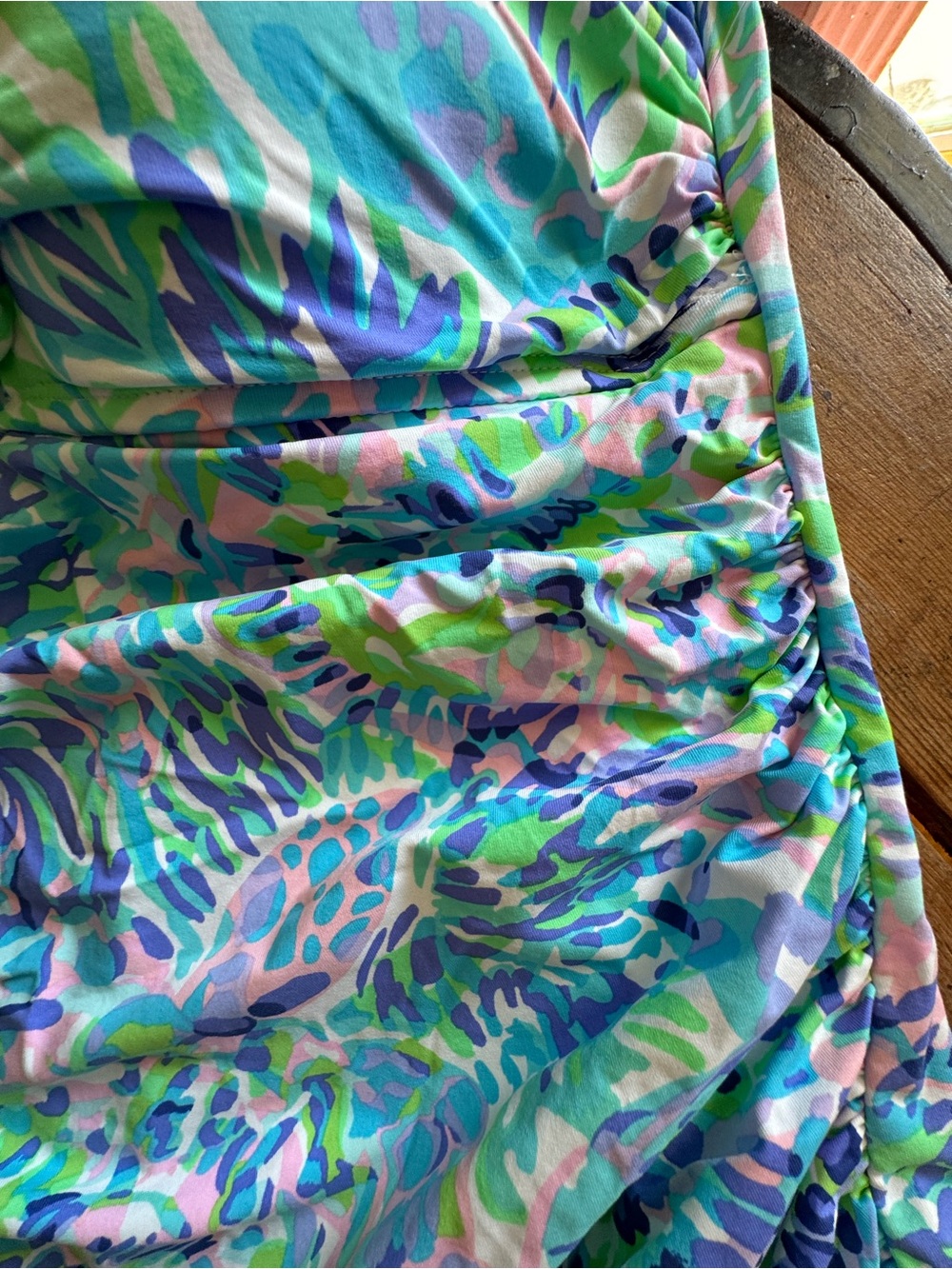 Lilly Pulitzer Pastel Floral Bandeau Tankini top - Picture 2 of 4